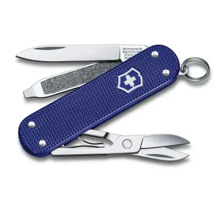 【VICTORINOX 瑞士維氏】Night Dive經典鋁合金深潛藍 5用瑞士刀款 58mm(0.6221.222G)