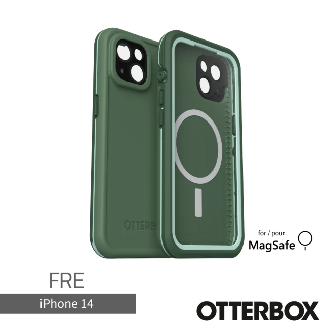 OtterBox iPhone 14 6.1吋 FRE 全方位防水/雪/震/泥保護殼-綠(支援MagSafe)