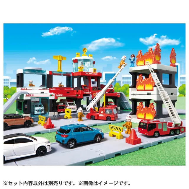 【TOMICA】交通世界 新城鎮 消防基地(小汽車 場景)