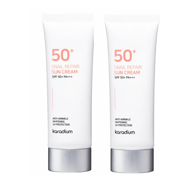 Karadium 蝸牛修護防曬霜SPF50+ PA+++ 70ml 2入組