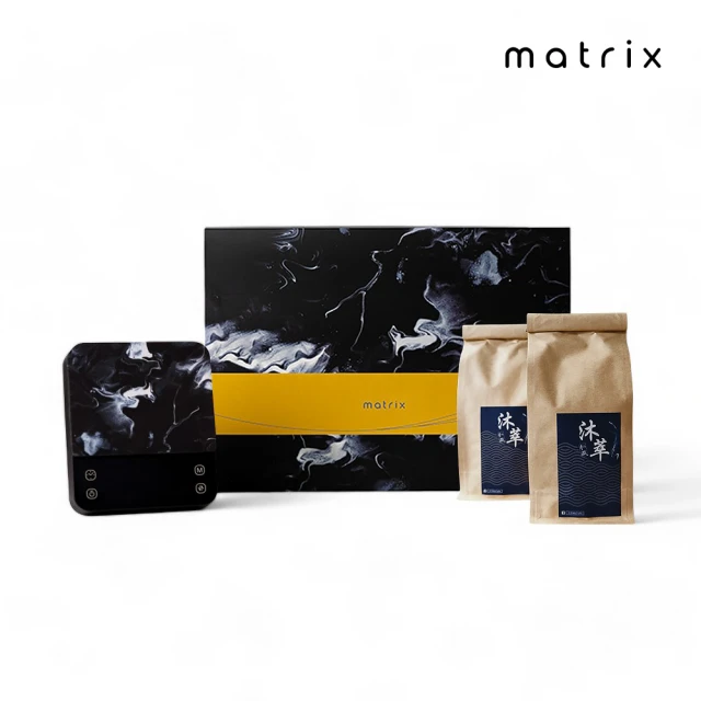 Matrix x 沐萃咖啡 聯名禮盒組-M1 PRO 咖啡電子秤+衣索比亞 水洗200g+哥斯大黎加 蜜處理200g