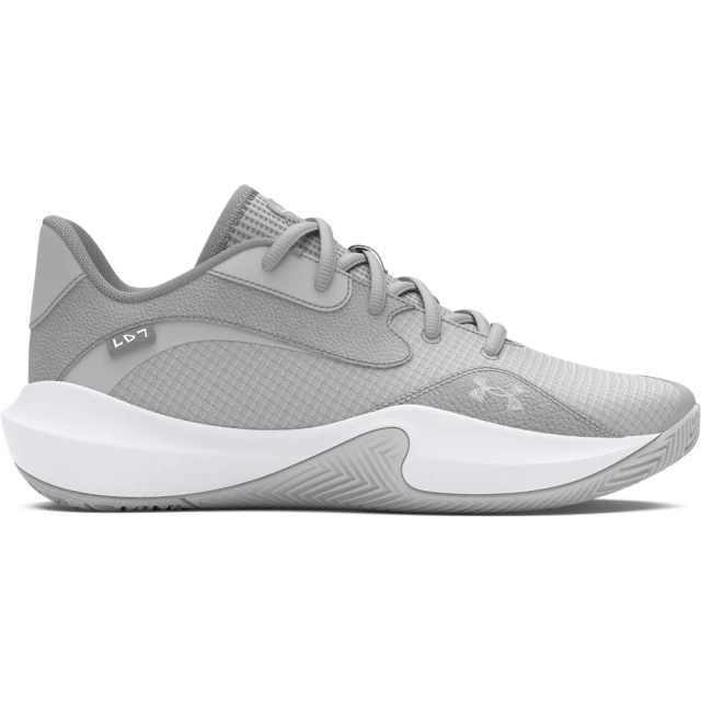 UNDER ARMOUR UA 男女同款 Lockdown 7 Low 籃球鞋_3027646-101(灰色)