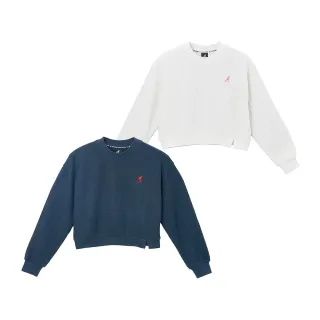 【KANGOL】袋鼠 女款坑條短版上衣 64521007
