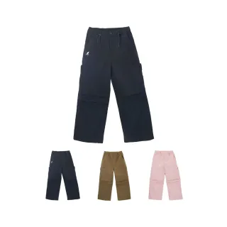 【KANGOL】袋鼠 女款工裝寬長褲 64521520
