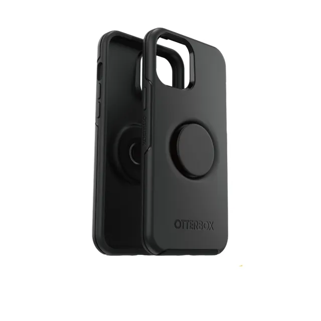 【OtterBox】iPhone 12 Pro Max 6.7吋 OtterPop Symmetry 炫彩幾何泡泡騷保護殼(黑)