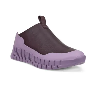 【ecco】GRUUV W 樂步低筒套入式皮革休閒鞋 女鞋(薰衣草紫/霧紅色 21832361069)