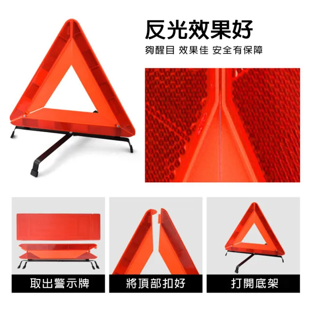 折疊三角警示牌(反光三角架 摺疊反光警示牌 車用三腳架警示牌 三角警示 警示架 警示牌 ROYALLIN)
