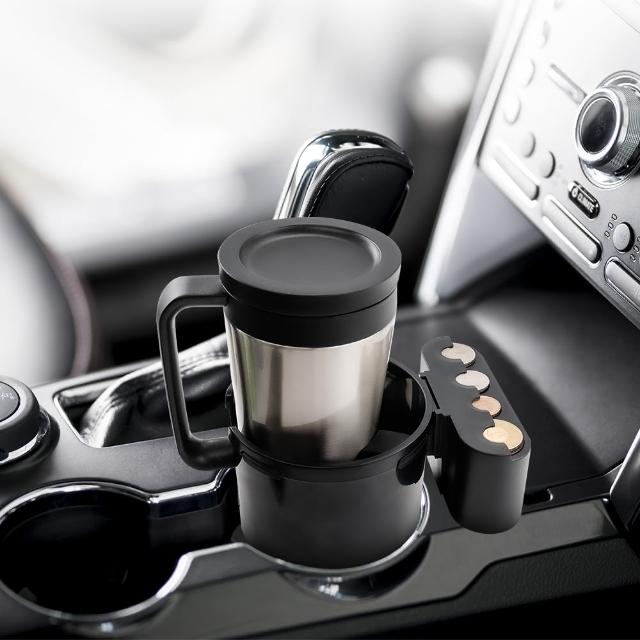 【ANBORTEH 安伯特】車用不倒翁杯架-Plus附零錢盒-快(車用杯架 汽車杯架 水杯架 置物架 飲料架)