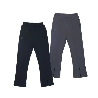 【KANGOL】袋鼠 女款坑條繡花長褲 64521501