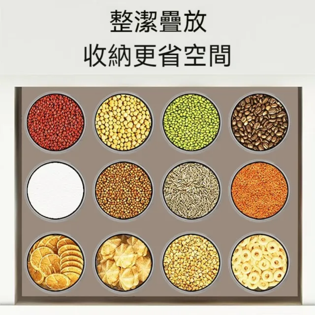 【Dagebeno荷生活】透明材質大開口可疊加保鮮罐 密封防潮圓形食材儲物罐(十入組A)