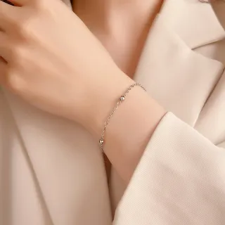 【UME.Acce】間隔圓珠鈦鋼手鍊(鈦鋼 手鏈 鈦鋼手鏈 圓珠鏈 基本款手鍊)