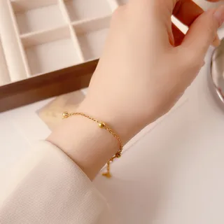 【UME.Acce】間隔圓珠鈦鋼手鍊(鈦鋼 手鏈 鈦鋼手鏈 圓珠鏈 基本款手鍊)