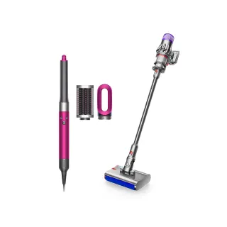 【dyson 戴森】SV52 Digital Slim 輕量無線洗地吸塵器(銀灰色)+ HS05 多功能造型器 加長版(超值組)