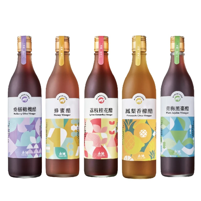 永禎 經典濃醇果醋250mlx5瓶 任選(蜂蜜醋/鳳梨香檬醋