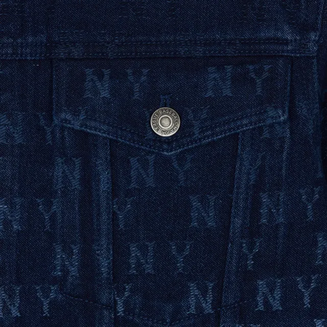 【MLB】牛仔丹寧夾克 Monogram系列 紐約洋基隊(3ADKM0644-50INS)