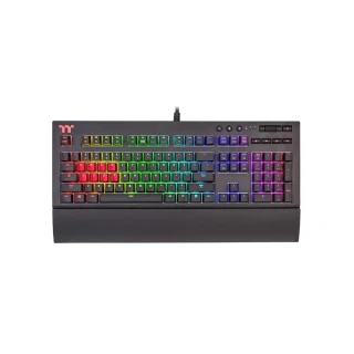 【Thermaltake 曜越】X1 RGB Cherry MX 機械式 青軸電競鍵盤 中文 磁吸式手托(KB-TPX-BLBRTC-01)