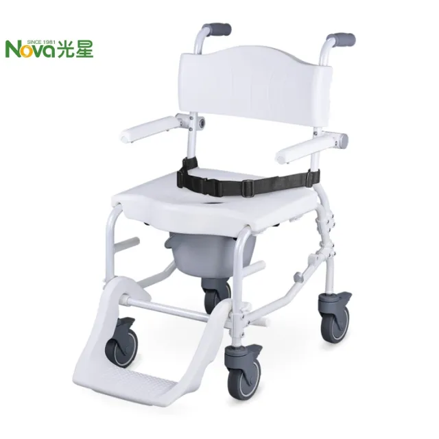 【NOVA 光星】AQUA 介護型便盆椅(#附輪馬桶椅#照護便利#病患輔具#醫療設備#居家照護#便盆椅)