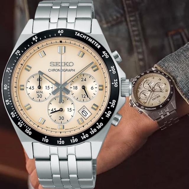 【SEIKO 精工】都會紳士三眼計時手錶 男錶-41mm_SK040(8T63-02R0S/SBTR045J)