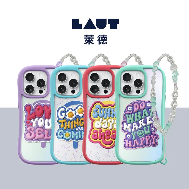 【LAUT 萊德】iPhone 16 Pro Max 磁吸手繩耐衝擊保護殼-炫彩紫(支援MagSafe功能)