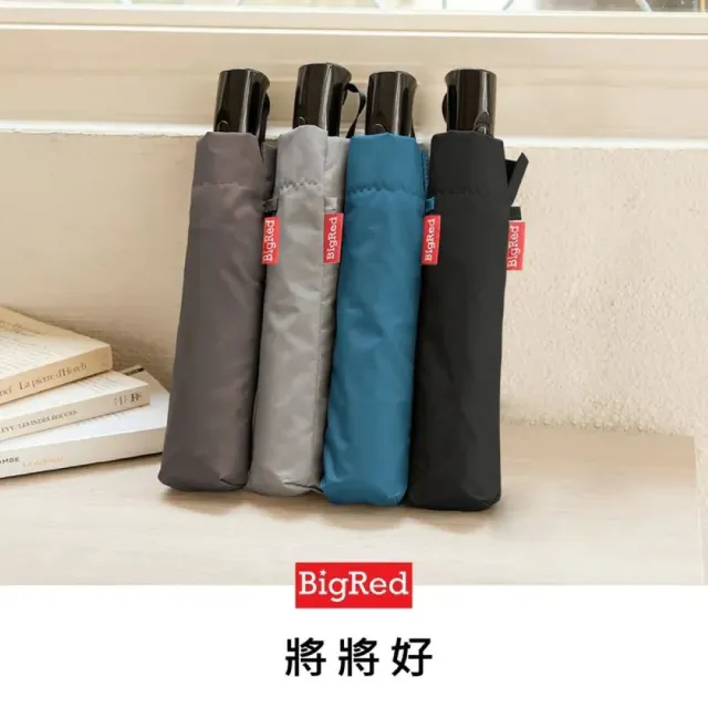 【雨傘王】BigRed將將好 8骨抗風 自動傘 折疊傘 防潑水 快乾 抗風傘骨 1-2人撐(終身免費維修*)