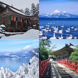 【吉航旅遊】精緻假期東北藏王樹冰百萬雪怪絕景會津若松城豬苗代湖飯豐戲雪樂園百選溫泉五日-星宇航空