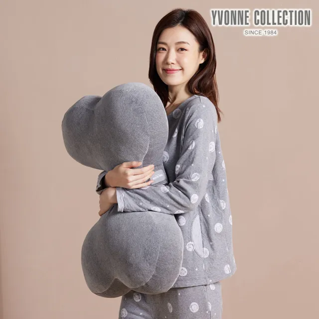 【YVONNE 以旺傢飾】坑條大骨頭抱枕-岩石灰(台灣製)