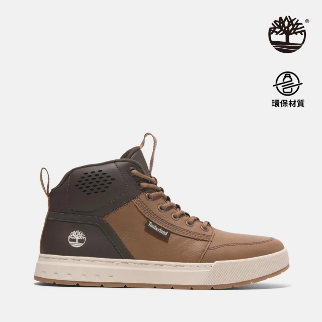 Timberland 男款鐵鏽色皮革中筒休閒鞋(A69JSE