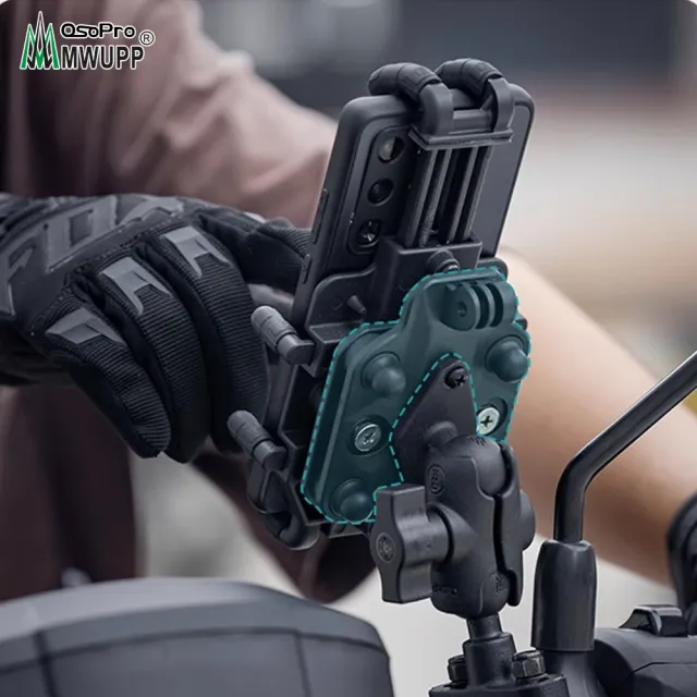 【MWUPP 五匹】減震系列 專業摩托車架-章魚-後視鏡(機車手機架/手機支架)
