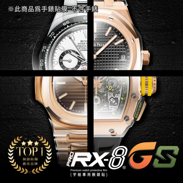 RX-8 第7代保護膜 HUBLOT宇舶錶 膠帶款 系列貼膜 含鏡面、外圈 頂級雙色款、亮霧合一(不含手錶)