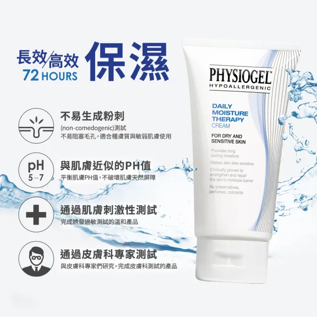 【PHYSIOGEL 潔美淨】層脂質保濕修護乳霜150ml_3入(乳液/臉部保養)