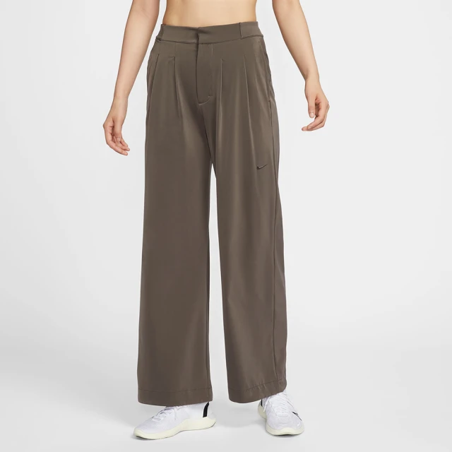 NIKE 耐吉 AS W NK DF BLISS TROUSER 長褲 女款 落地褲 休閒褲 棕色(FQ2167-004 ∞)