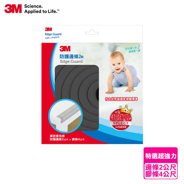 【3M】兒童安全防護邊條-2M 2入組(多色任選)