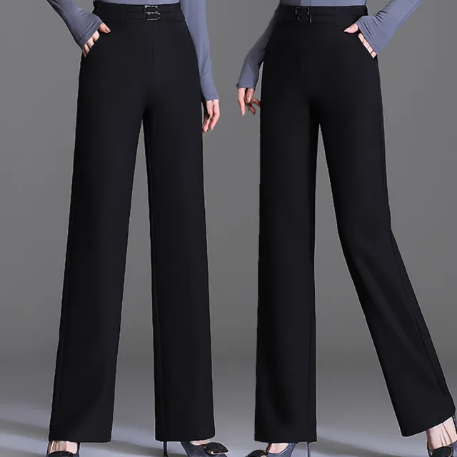 【麗質達人】6856黑色百搭長褲-AA (M-4XL)