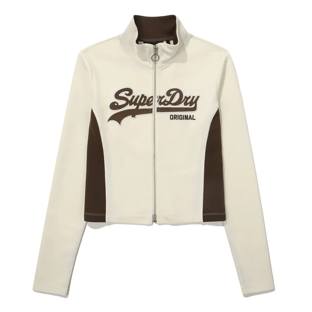 Superdry 韓版 女款 休閒外套 Heritage Crop Slim(象牙白)