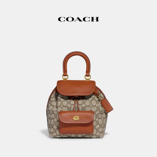 COACH 經典LogoTERI單肩包-IM/胡桃木色/黑色