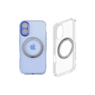 【Philips 飛利浦】iPhone 16系列 高透磁吸旋轉支架防摔保護殼(支援MagSafe)