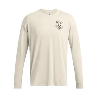 【UNDER ARMOUR】UA 男 HW GROUNDS 長袖T-Shirt_1386796-110(米白色)
