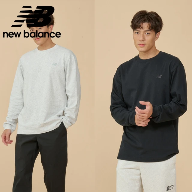 NEW BALANCE NB 刺繡NB薄長袖上衣_男性_MT43523AHH_MT43523BK(美版 版型偏大)