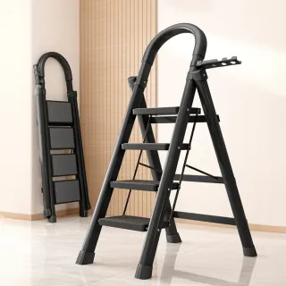 【DaoDi】折疊梯 多功能人字梯安全扶手摺疊梯(四步梯 附工具組 梯子 人字梯 摺疊梯 工作梯)