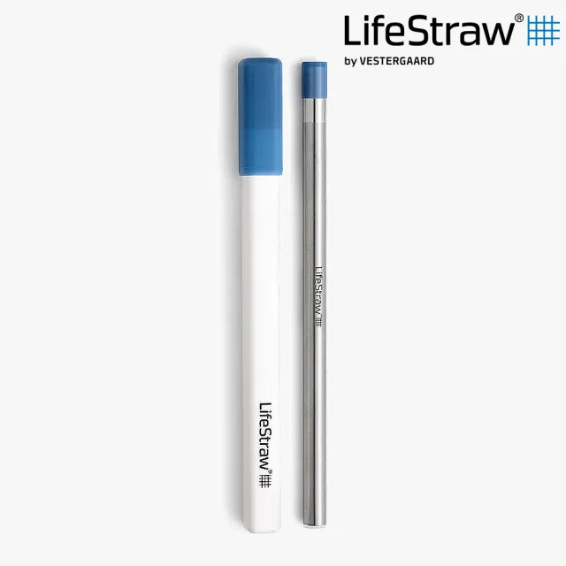 【LifeStraw】SIP 不鏽鋼生命淨水吸管|淡藍色(過濾髒水 濾水 旅遊 登山 健行 露營 急難 求生)