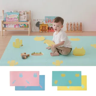 【PatoPato】嬰幼兒抗菌地墊4包32片/30*30*2cm動物巧拼/兩款任選/添加銀離子Ag+(爬行墊／睡墊／遊戲地墊)