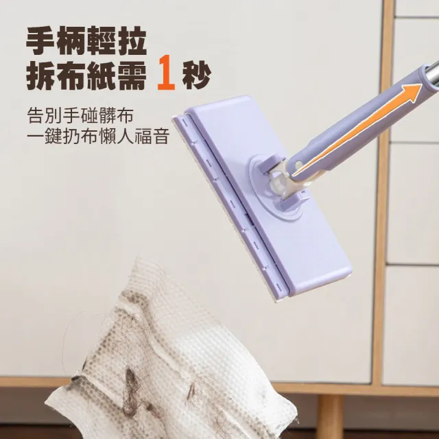 【蘿林嚴選】洗臉巾拖把(平板拖把 乾濕兩用拖 免洗拖把 免沾手 除塵 懶人拖把 居家清潔  ROYALLIN)