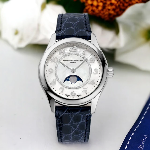 CONSTANT 康斯登 Classics Elegance 珍珠貝月相鑽石機械女錶-36mm(FC-331MPWD3B6)