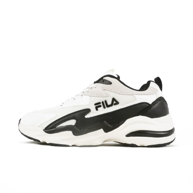 FILA Wavelet 女 運動休閒鞋 老爹鞋 厚底 復古 舒適 米 黑(5-J906W-100)