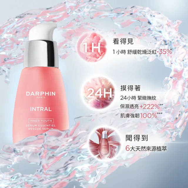 【DARPHIN 朵法】粉紅能量穩膚旅行組(全效舒緩精華15ml)