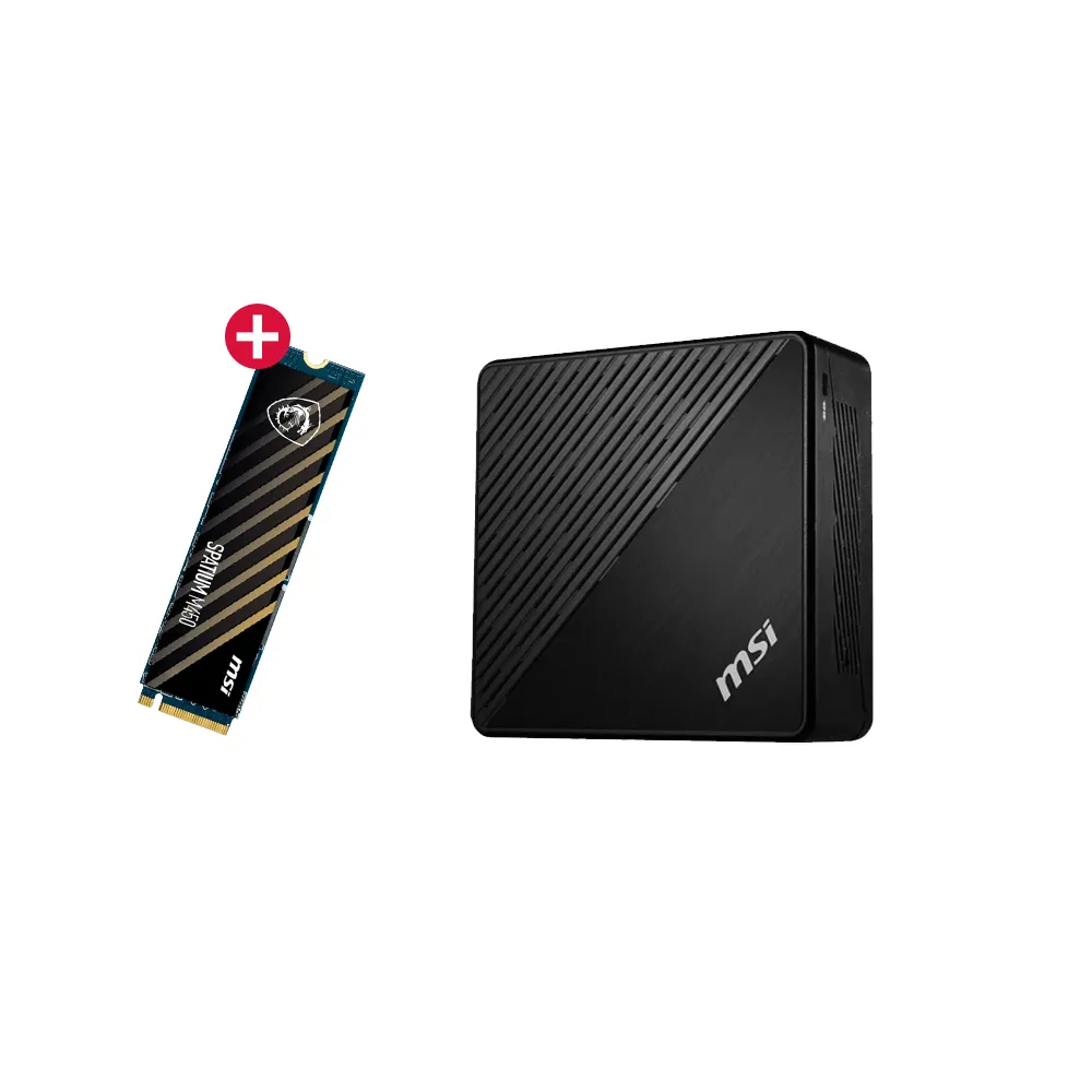 【MSI 微星】加500G SSD組★i7準系統(CUBI 5 12M-010BTW/i7-1255U/2xSO-DIMM/1xM.2 SSD/1x2.5吋HDD/Non-OS)