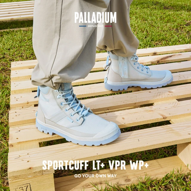 Palladium SPORTCUFF LT+ VPR WP+橘標輕量防水靴/防水鞋/休閒鞋-男鞋/女鞋冰河灰/淺藍(74068-090-M)