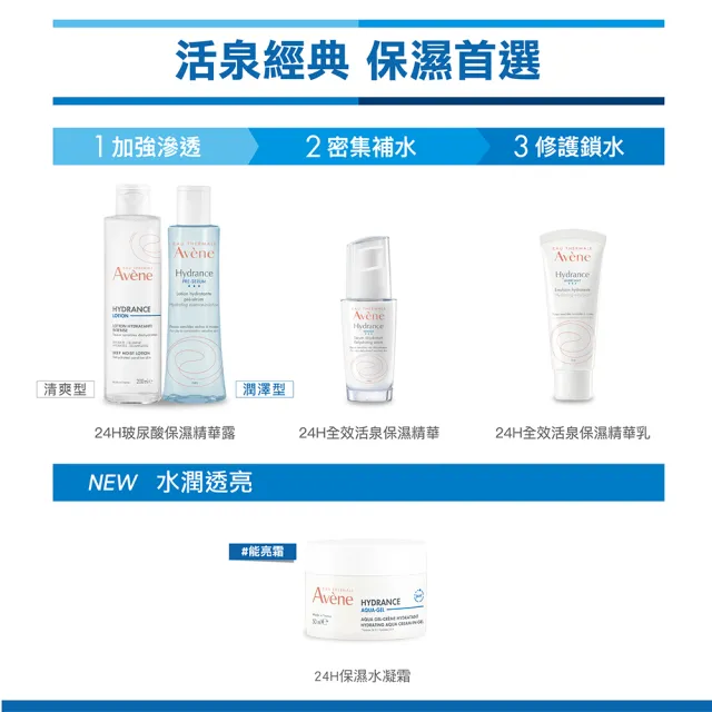 【Avene 雅漾官方直營】保濕水凝霜50ml-2入組(維他命C保濕霜)