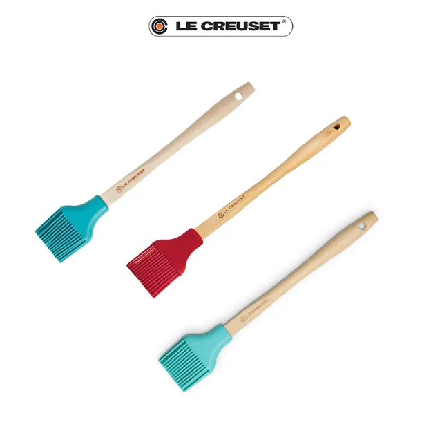 【Le Creuset】耐熱矽膠B油刷(薄荷綠/加勒比海藍/櫻桃紅 3色選1)