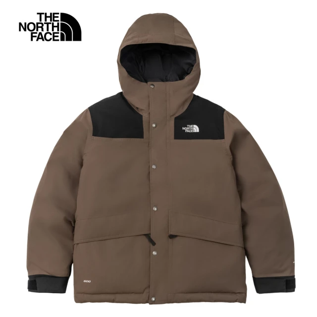 The North Face 北面男款棕色DryVent防水透氣連帽羽絨外套｜89Z05EX(600蓬鬆度)